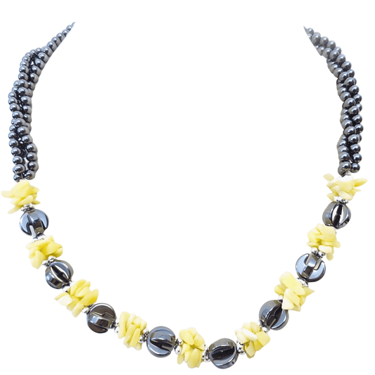 Lemongreen,flower necklace