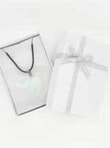Luxe Olifant Pendant Ketting - Opaliet