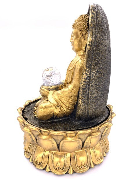 Meditation Led Lighting Buddha Golden Fountain Large (17037)