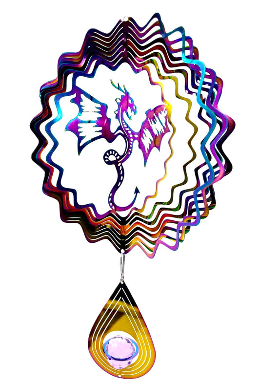 Middle Cosmo Wind Spinner Dragon - Rainbow Drop