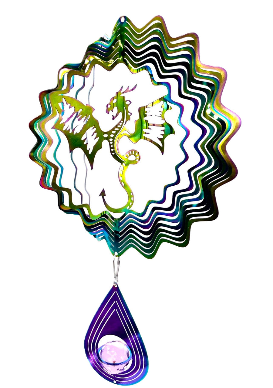 Middle Cosmo Wind Spinner Dragon - Rainbow Drop