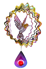 Middle Cosmo Wind Spinner Humming Bird - Rainbow Drop