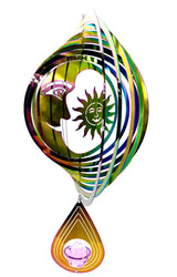Middle Cosmo Wind Spinner Sun &amp; Moon - Rainbow Drop