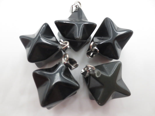 Gemstone Meteor Pendant - Onyx (5 pieces)