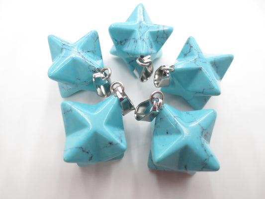 Gemstone Meteor Pendant - Turquoise (5 pieces)