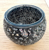 Mozaïek Glazen Theelichthouders - Zwart