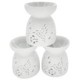 Oliebrander set vogel met wit kom ( 6st)