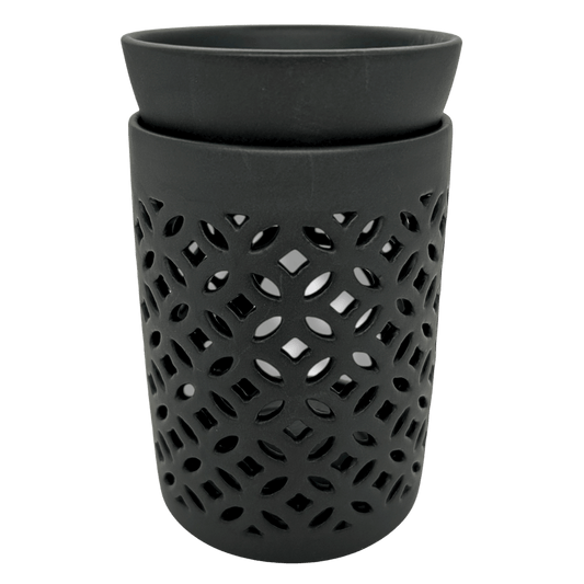 Oliebrander Zwart met Kom