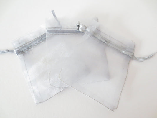Organza Gift Bag 7.5 x 10 cm - Silver (100pcs)
