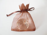Organza Gift Bags 7.5 x 10 cm -  Brown (100pcs)