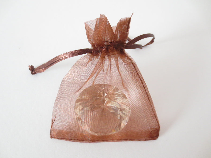 Organza Gift Bags 7.5 x 10 cm -  Brown (100pcs)