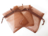 Organza Gift Bags 7.5 x 10 cm -  Brown (100pcs)