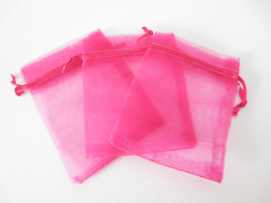 Organza Gift Bag 7.5 x 10 cm - Fuchsia (100pcs)