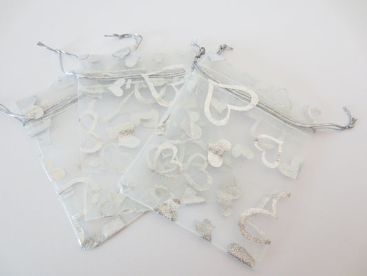 Organza Gifts bag White - 13cm x 20cm