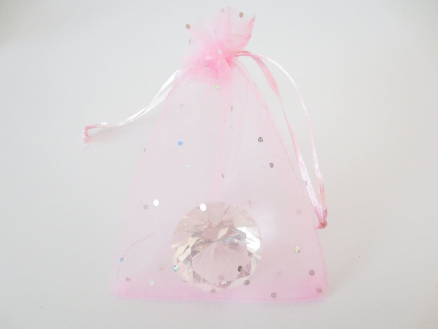 Organza Zakjes Stippeltje Roze - 10cm x 15cm