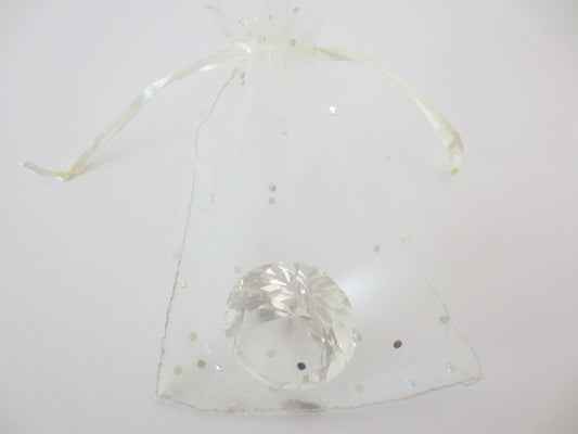 Organza Zakjes Stippeltje Wit - 13cm x 20cm