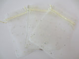 Organza Zakjes Stippeltje Wit - 13cm x 20cm