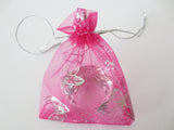 Organza zakjes vlinder Fuchsia - 13cm x 20cm