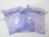 Organza zakjes vlinder Lila - 13cm x 20cm