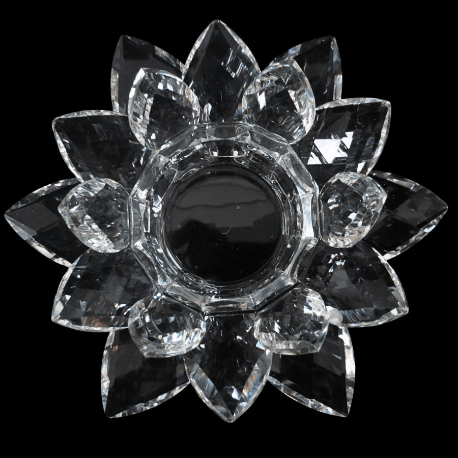 Crystal Lotus Tea Light Holder (Large)