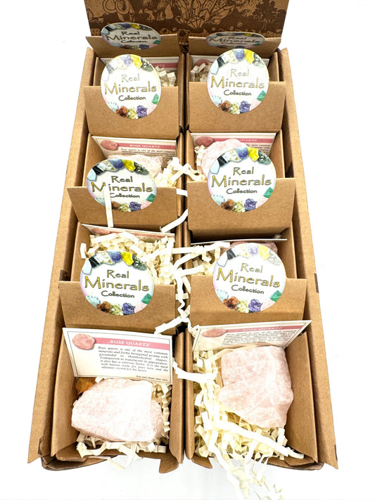 Real Minerals Collection - Rose Quartz (16 pieces)