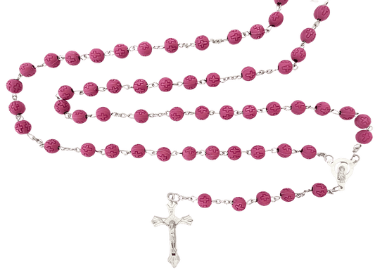 Rozenkrans Pink with cross