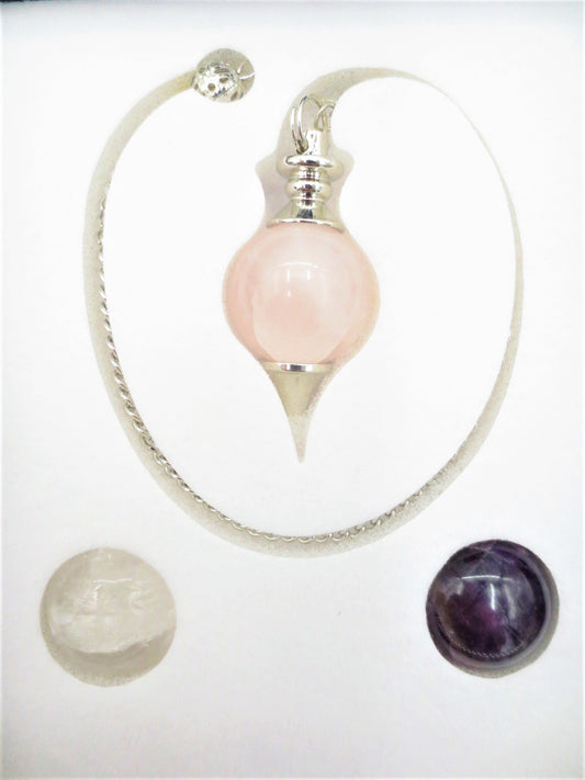 Gemstone Pendulum Orbs set of 3