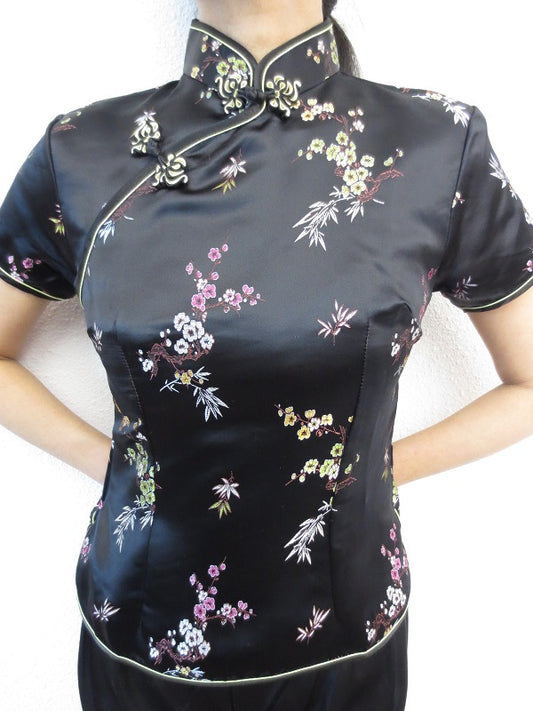 Shanghai blouse blossom black