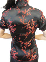 Shanghai blouse blossom black/red