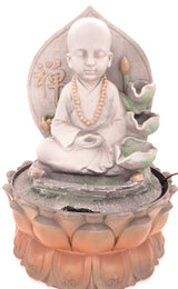 Shao-Lin Monk Fountain with LED lighting Large (17032)