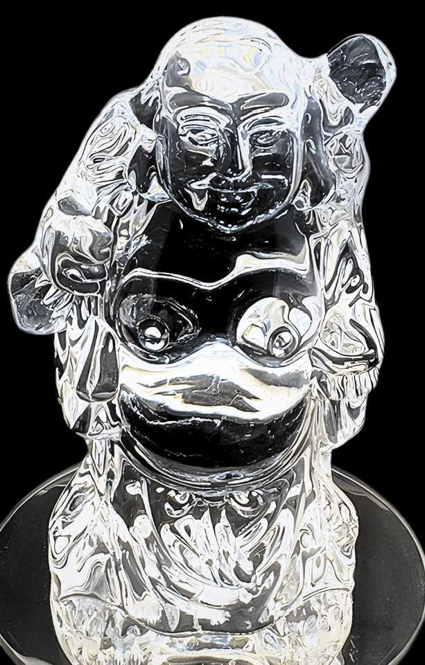 Crystal Glass Standing Happy Buddha – 10 cm