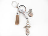 Light Brown "SUCCESS" Angel Keychain with Tassel