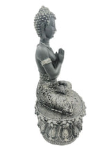 Tibetan Buddha Statue - Black &amp; Silver