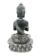 Tibetan Buddha Statue - Black &amp; Silver
