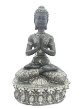 Tibetan Buddha Statue - Black &amp; Silver