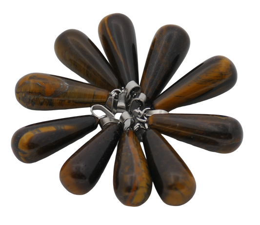 Tiger Eye Teardrop Pendant (10pcs)