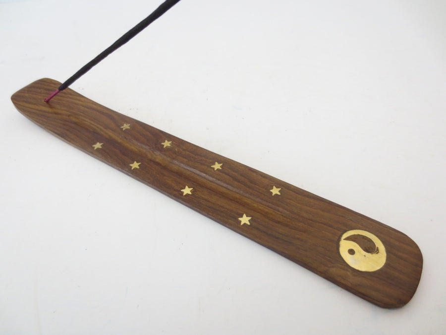 Wooden Incense Holder Plank - Yin Yang (10 pieces)