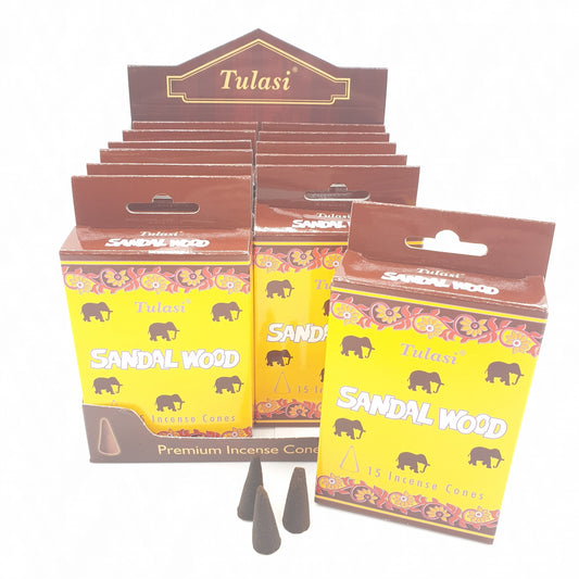 Tulasi Sandalwood Wierookkegels