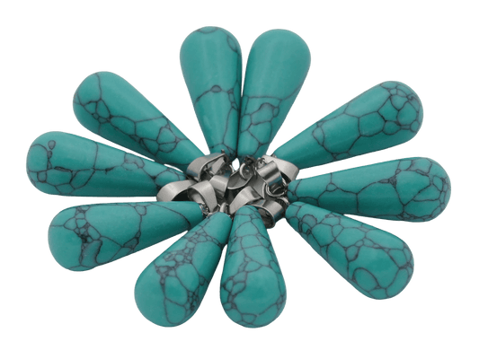 Turquoise Teardrop Pendant (10pcs)