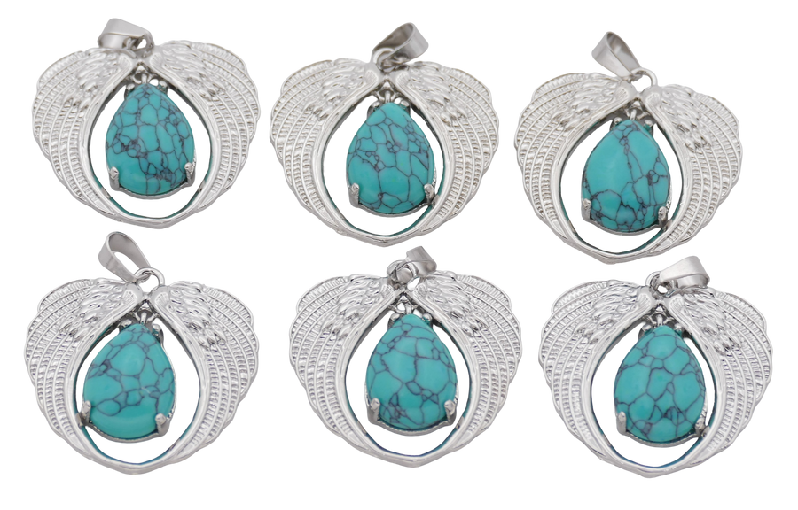 Angel Wing Turquoise Pendant (Set of 6 Pieces)