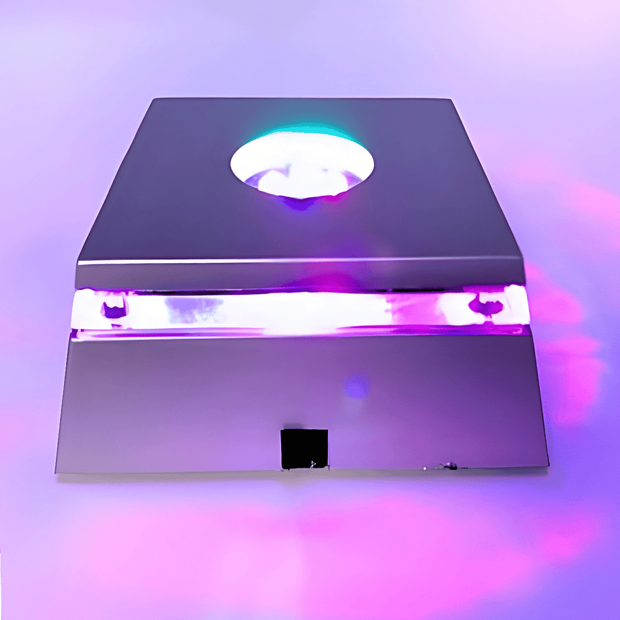 Silver Square Display Light Base – 6.8 cm