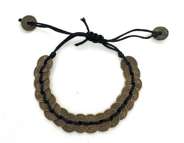 Adjustable Lucky Coin Bracelets 12 pieces