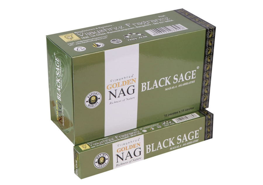 Vijayshree Golden Nag Wierookstokjes - Black Sage