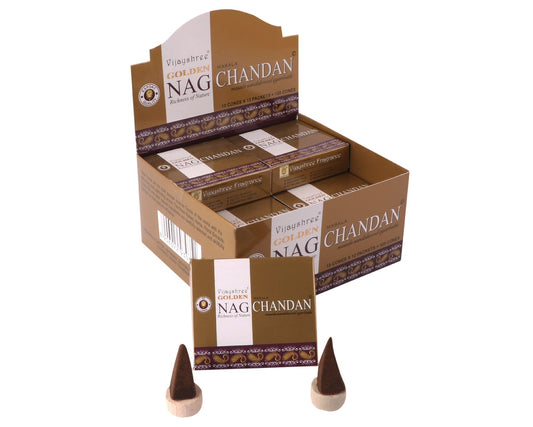 Vijayshree Golden Nag Cones - Chandan