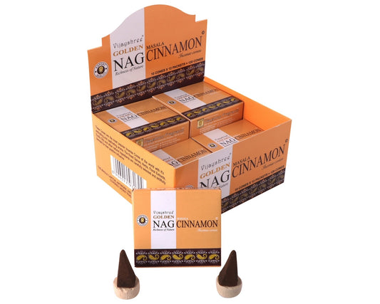 Vijayshree Golden Nag Cones - Cinnamon