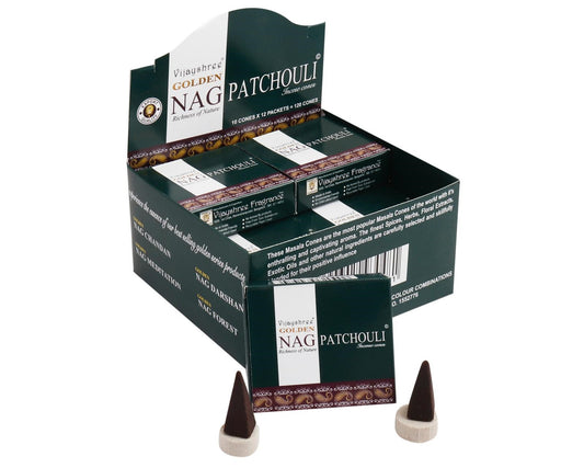 Vijayshree Golden Nag Cones - Patchouli