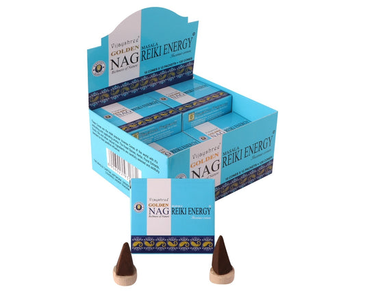 Vijayshree Golden Nag Cones - Reiki Energy