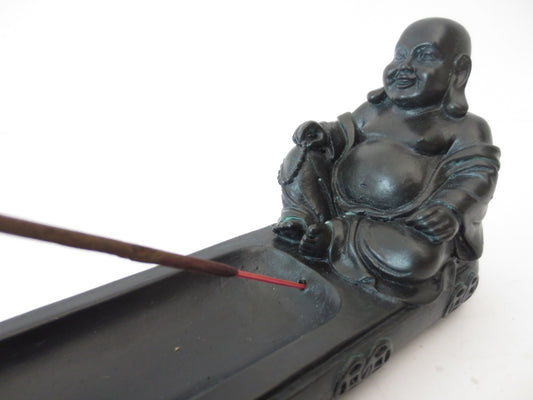 Black Sitting Buddha Incense Stick Holder