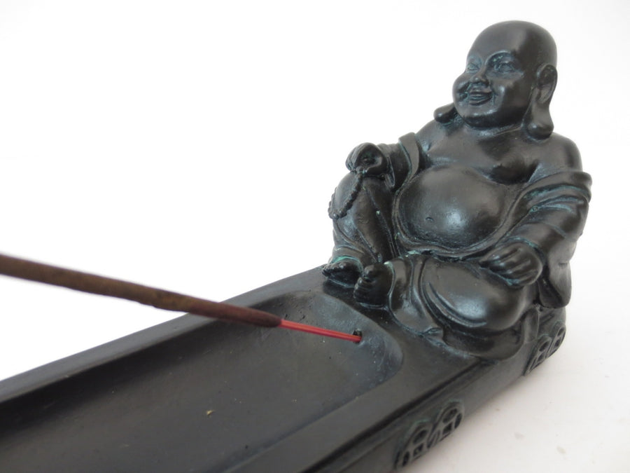 Black Sitting Buddha Incense Stick Holder