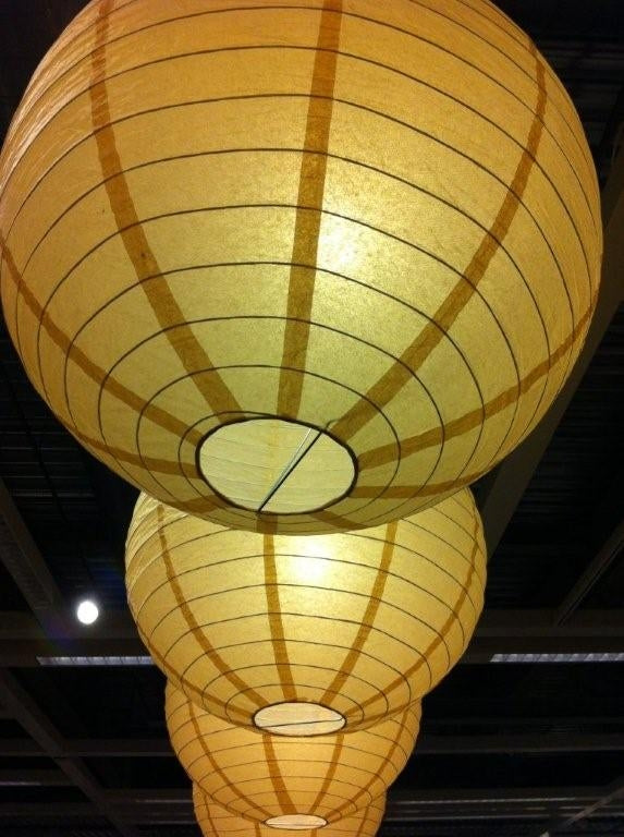 Round Paper Lantern Lampshade - Hanging Ceiling Light - 30 cm